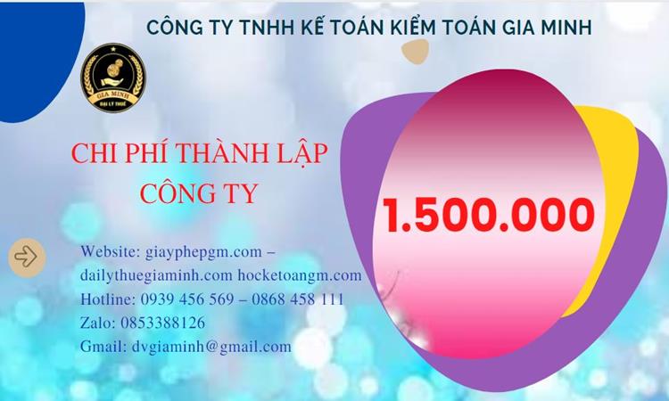 Chi phí thành lập doanh nghiệp Huyện Củ Chi