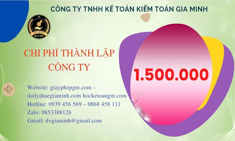 Chi phí thành lập doanh nghiệp Huyện Tiên Lữ