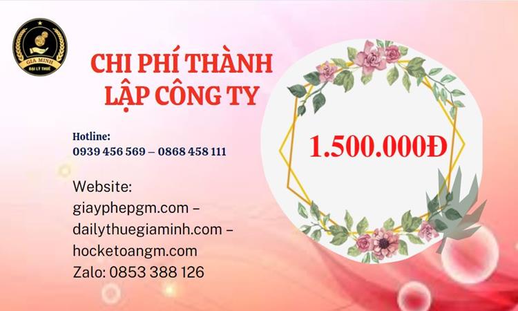 Chi phí thành lập doanh nghiệp nhanh tại Cà Mau