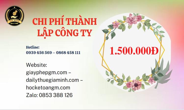 Chi phí thành lập doanh nghiệp nhanh tại Đồng Nai