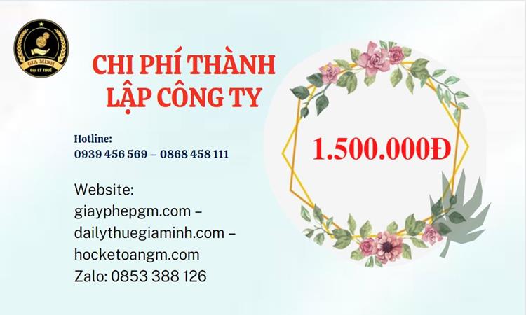 Chi phí thành lập doanh nghiệp nhanh tại Hà Nội