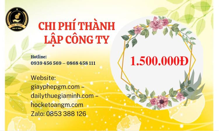 Chi phí thành lập doanh nghiệp nhanh tại Hà Tĩnh