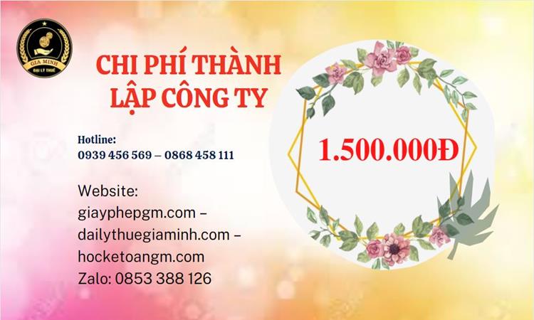 Chi phí thành lập doanh nghiệp nhanh tại Huyện Bình Chánh