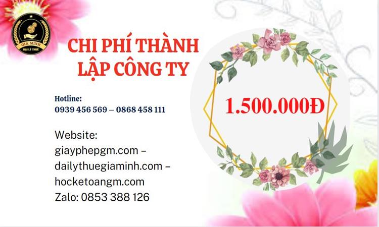 Chi phí thành lập doanh nghiệp nhanh tại Huyện Kim Bảng