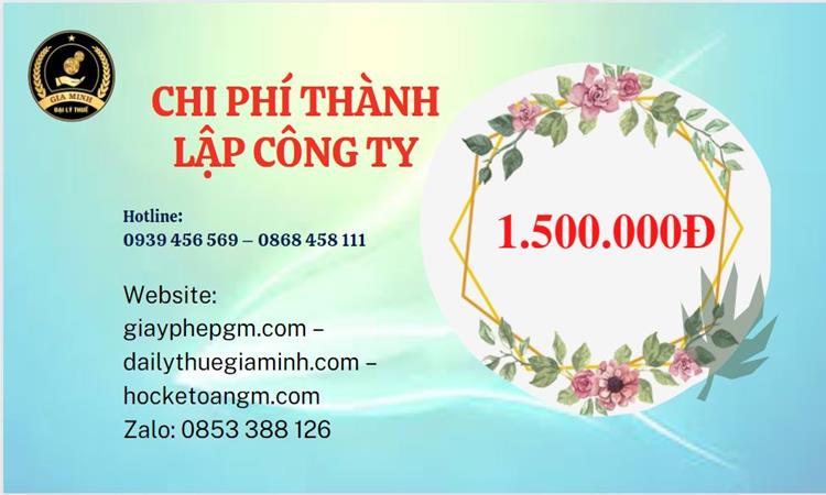 Chi phí thành lập doanh nghiệp nhanh tại Huyện Mỹ Đức