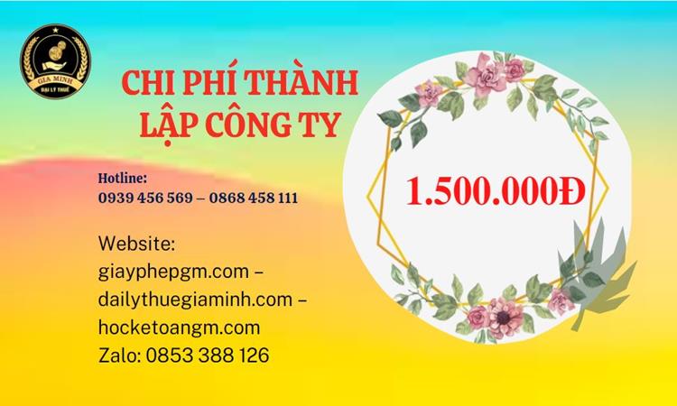 Chi phí thành lập doanh nghiệp nhanh tại Huyện Phong Điền