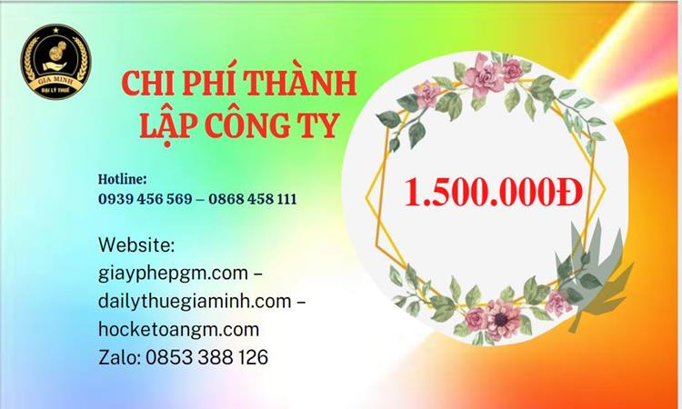 Chi phí thành lập doanh nghiệp nhanh tại Huyện Phú Xuyên