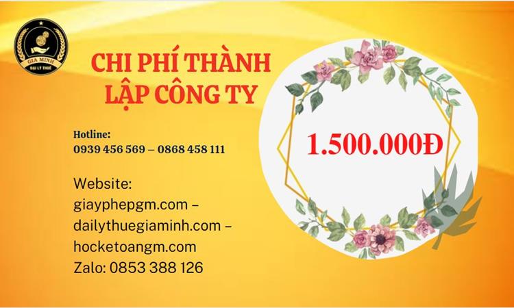 Chi phí thành lập doanh nghiệp nhanh tại Huyện Thanh Liêm