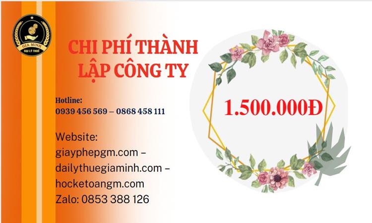 Chi phí thành lập doanh nghiệp nhanh tại Huyện Thới Lai