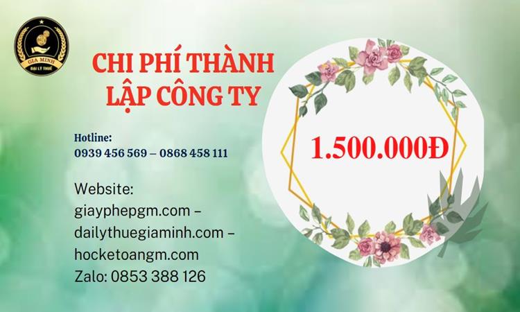 Chi phí thành lập doanh nghiệp nhanh tại Huyện Từ Liêm
