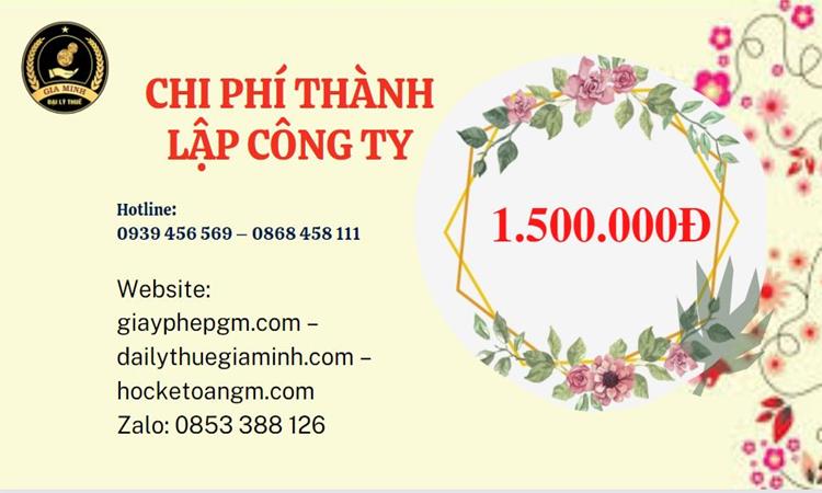Chi phí thành lập doanh nghiệp nhanh tại Huyện Văn Giang