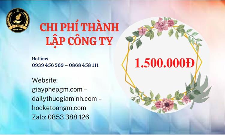 Chi phí thành lập doanh nghiệp nhanh tại Quận 11