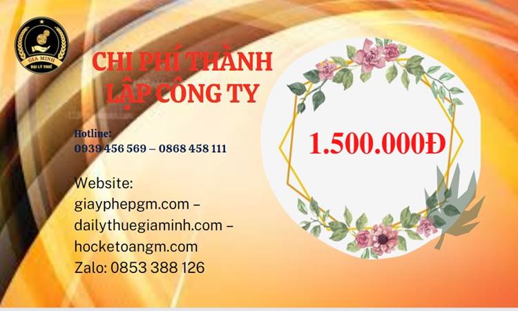 Chi phí thành lập doanh nghiệp nhanh tại Quận 12