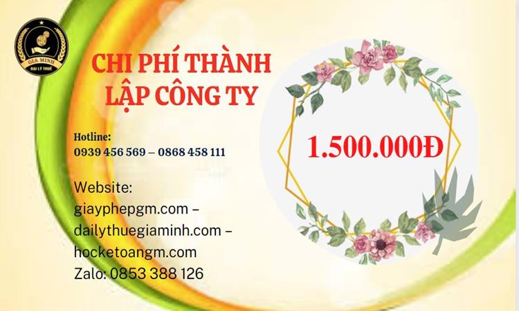 Chi phí thành lập doanh nghiệp nhanh tại Quận 9