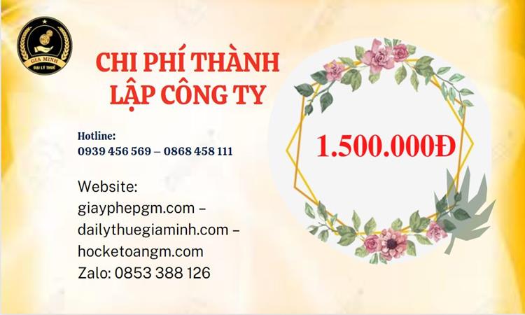 Chi phí thành lập doanh nghiệp nhanh tại Quận Đống Đa