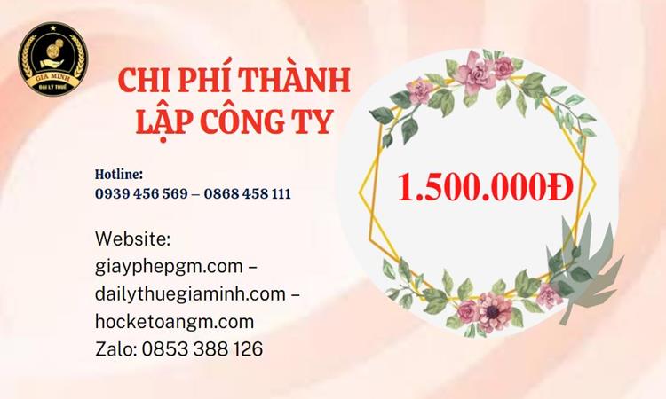 Chi phí thành lập doanh nghiệp nhanh tại Quận Hai Bà Trưng