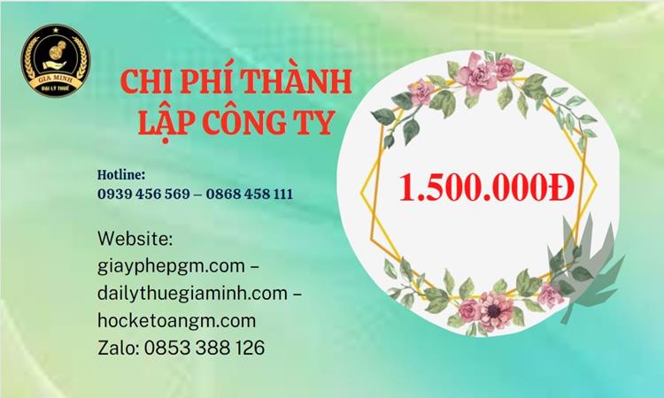 Chi phí thành lập doanh nghiệp nhanh tại Quận Tân Bình
