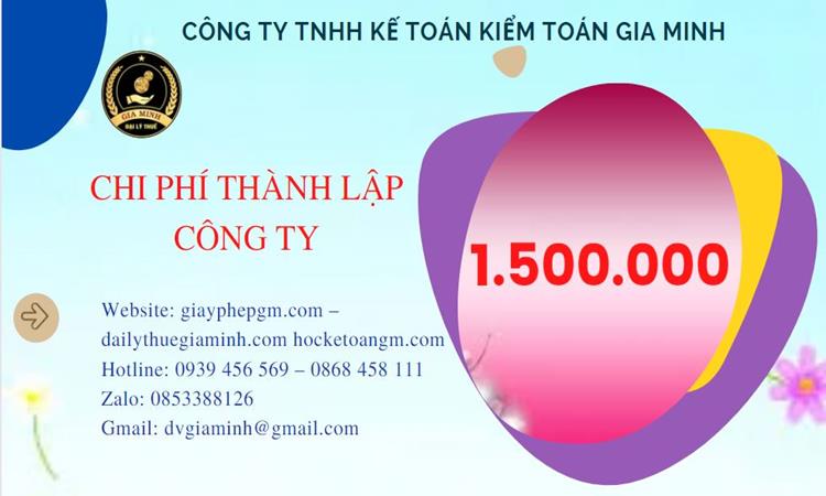 Chi phí thành lập doanh nghiệp Quận Nam Từ Liêm