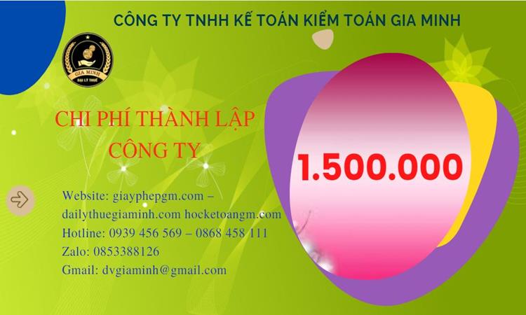 Chi phí thành lập doanh nghiệp Sơn La