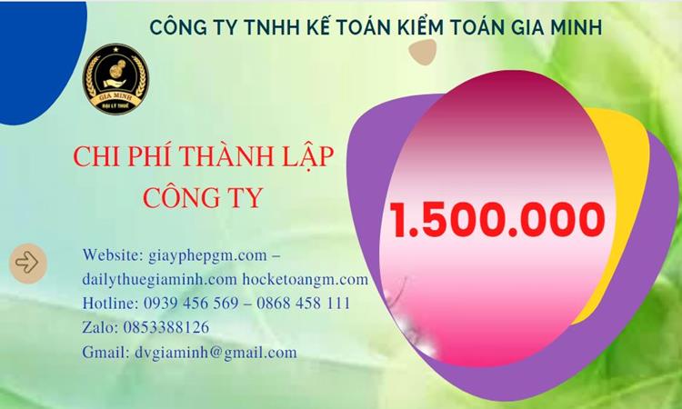 Chi phí thành lập doanh nghiệp Thái Nguyên