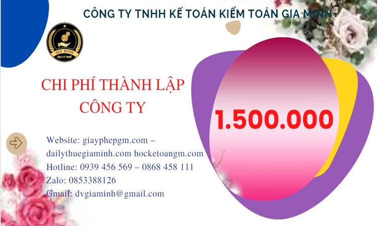 Chi phí thành lập doanh nghiệp Thành Phố Hà Nội