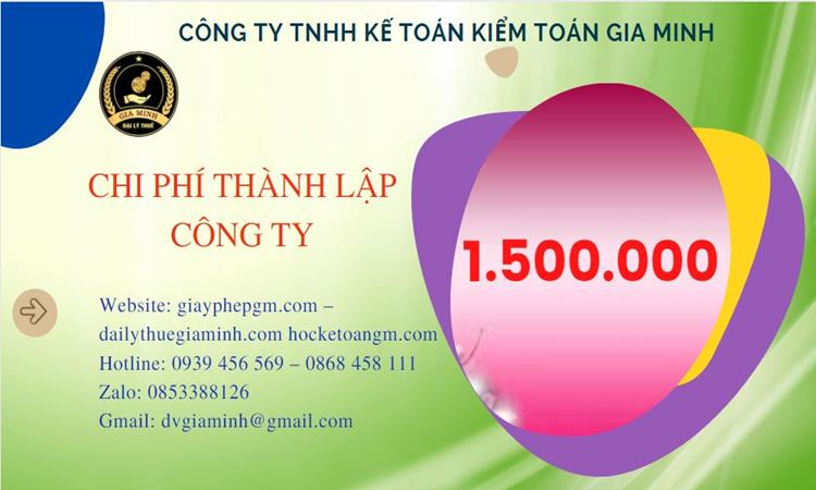 Chi phí thành lập doanh nghiệp Thành Phố Hải Phòng