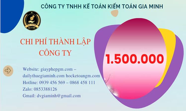 Chi phí thành lập doanh nghiệp Tuyên Quang