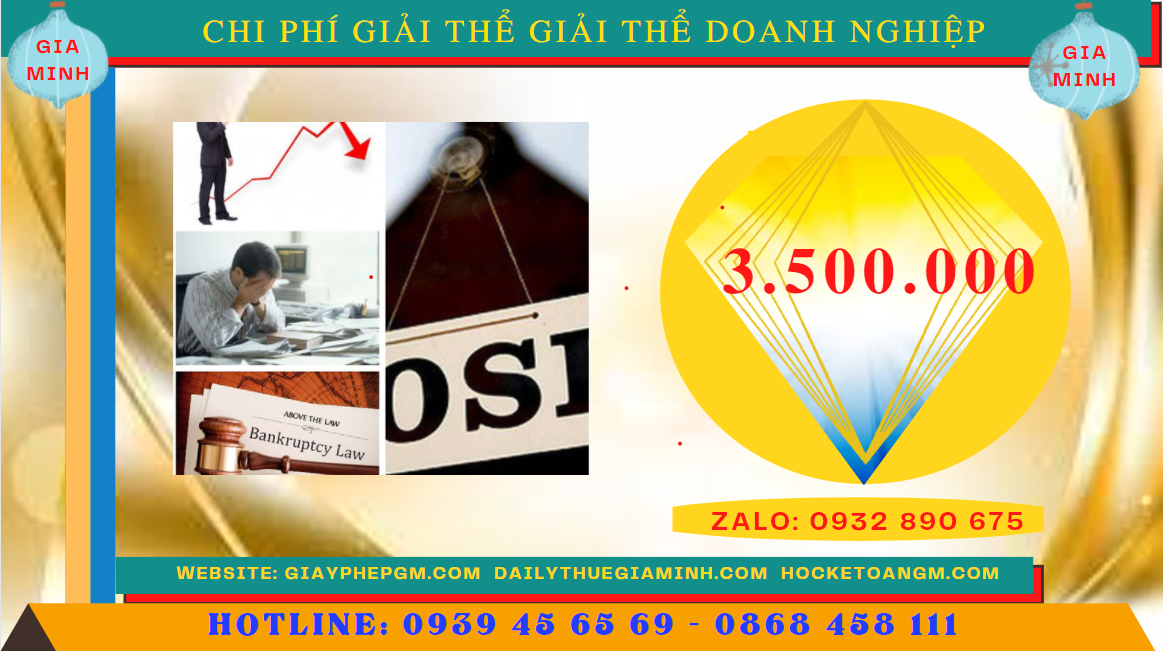 Chi phí giải thể doanh nghiệp trọn gói ở Yên Bái
