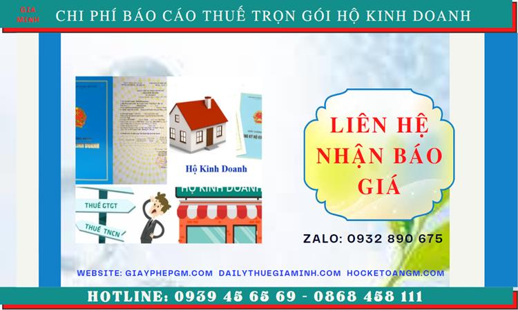báo cáo thuế hộ kinh doanh tại TPHCM 5 Chi phí báo cáo thuế hộ kinh doanh tại TPHCM