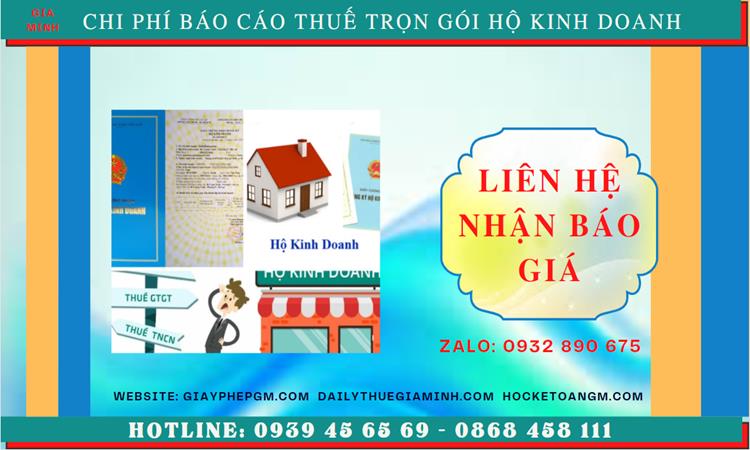 Báo cáo thuế hộ kinh doanh tại Cần Thơ 5 Chi phí báo cáo thuế hộ kinh doanh tại Cần Thơ