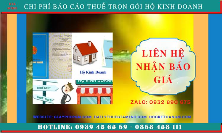 Báo cáo thuế hộ kinh doanh tại huyện hòa vang 5 Chi phí báo cáo thuế hộ kinh doanh tại Huyện Hòa Vang