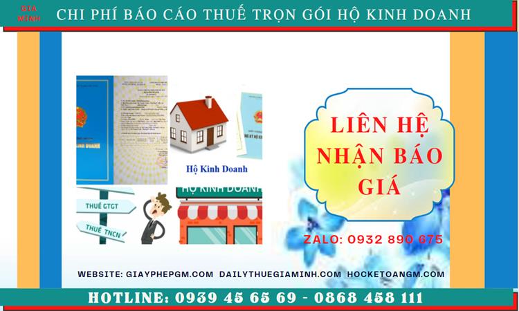 BÁO CÁO THUẾ HỘ KINH DOANH TẠI HUYỆN PHÚ XUYÊN 5 Chi phí báo cáo thuế hộ kinh doanh tại Huyện Phú Xuyên