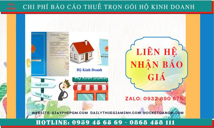 BÁO CÁO THUẾ HỘ KINH DOANH TẠI HUYỆN SÓC SƠN 5 Chi phí báo cáo thuế hộ kinh doanh tại Huyện Sóc Sơn