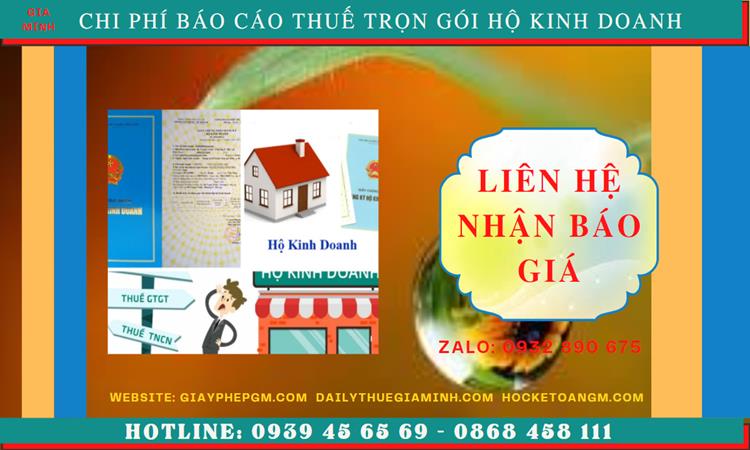 BÁO CÁO THUẾ HỘ KINH DOANH TẠI QUẬN 12 5 Chi phí báo cáo thuế hộ kinh doanh tại Quận 12