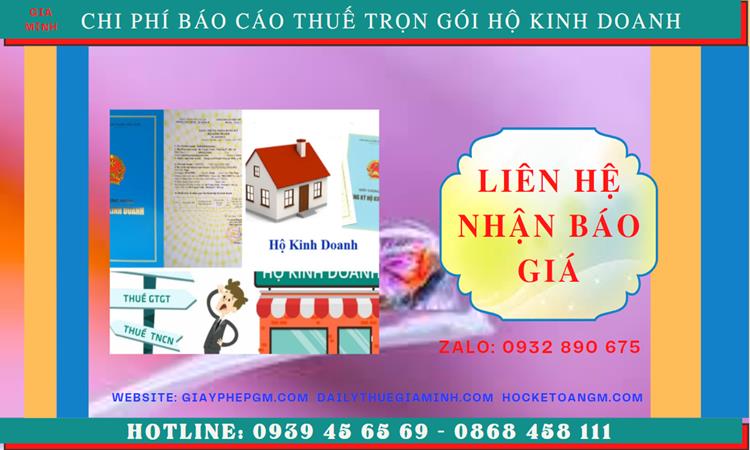 BÁO CÁO THUẾ HỘ KINH DOANH TẠI QUẬN 5 5 Chi phí báo cáo thuế hộ kinh doanh tại Quận 5