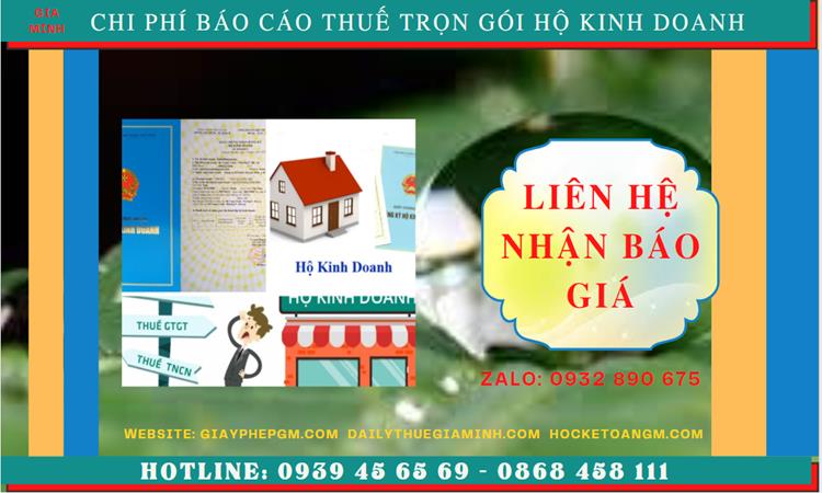 BÁO CÁO THUẾ HỘ KINH DOANH TẠI QUẬN BÌNH THẠNH 5 Chi phí báo cáo thuế hộ kinh doanh tại Quận Bình Thạnh