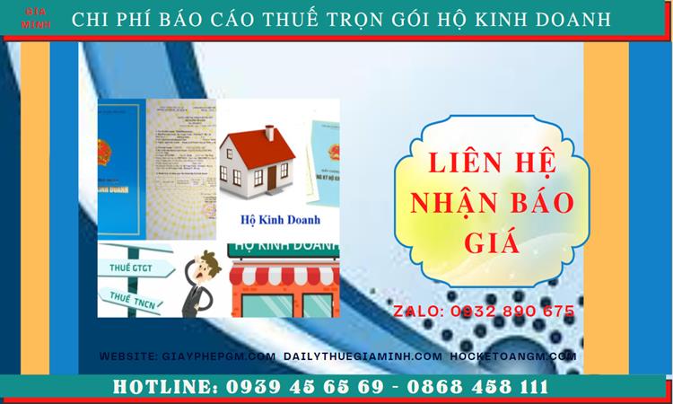 Chi phí báo cáo thuế hộ kinh doanh tại Quận Bình Thủy
