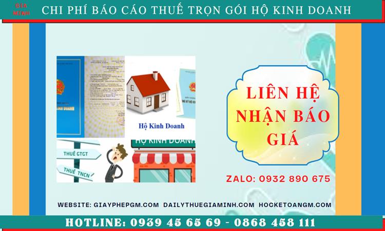 BÁO CÁO THUẾ HỘ KINH DOANH TẠI QUẬN CẦU GIẤY 5 Chi phí báo cáo thuế hộ kinh doanh tại Quận Cầu Giấy