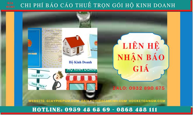 BÁO CÁO THUẾ HỘ KINH DOANH TẠI QUẬN PHÚ NHUẬN 5 Chi phí báo cáo thuế hộ kinh doanh tại Quận Phú Nhuận