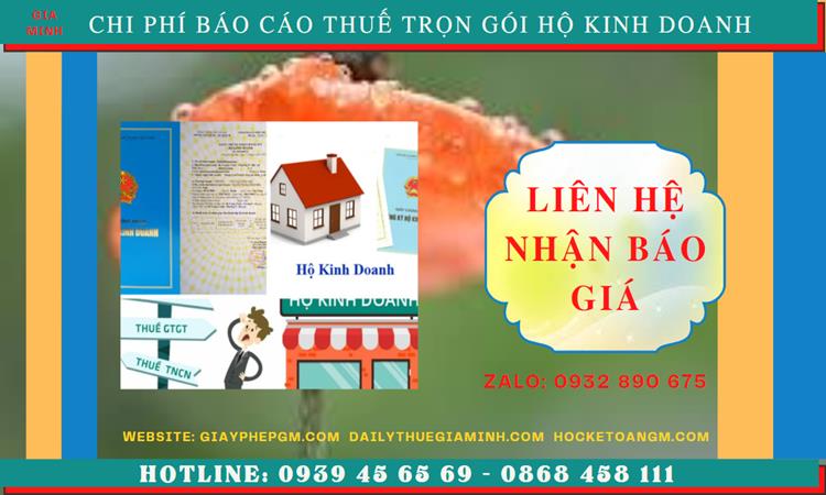 Chi phí báo cáo thuế hộ kinh doanh tại Thành Phố Đà Nẵng