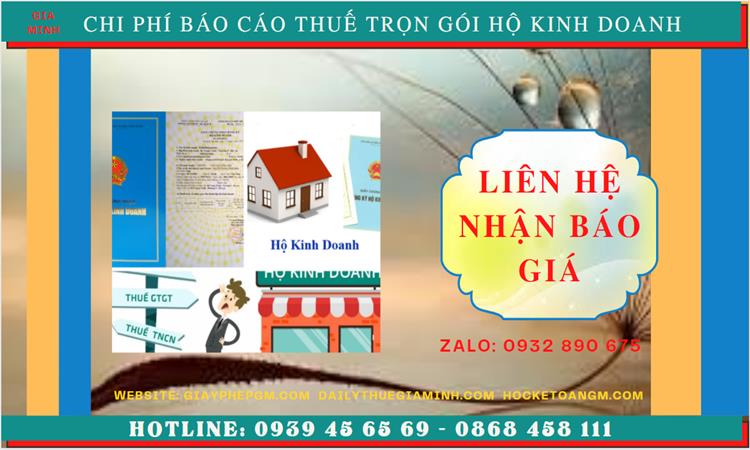 BÁO CÁO THUẾ HỘ KINH DOANH TẠI THÀNH PHỐ THỦ ĐỨC 5 Chi phí báo cáo thuế hộ kinh doanh tại Thành Phố Thủ Đức