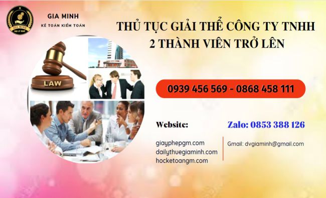 Dịch vụ giải thể công ty TNHH 2 thành viên trở lên tại Cần Thơ