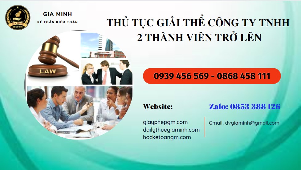 Dịch vụ giải thể công ty TNHH 2 thành viên trở lên tại Hà Nội