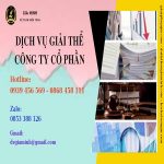 Dịch vụ giải thể công ty cổ phần tại Bình Định