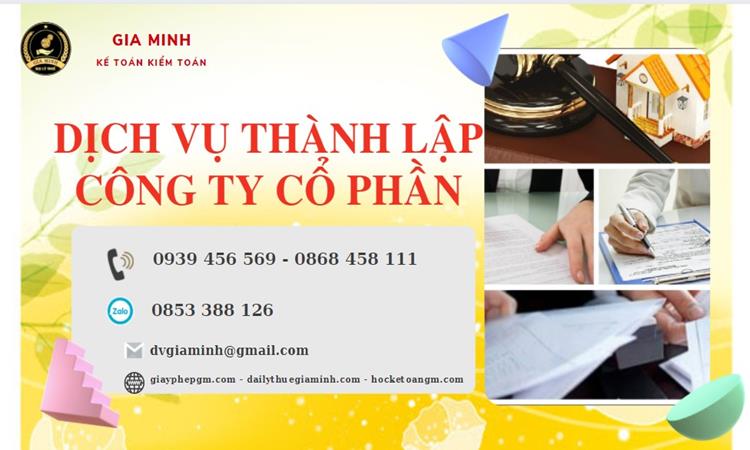 Dịch vụ thành lập công ty cổ phần Bà Rịa Vũng Tàu