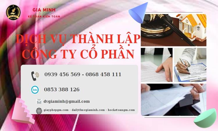 Dịch vụ thành lập công ty cổ phần Huyện Củ Chi