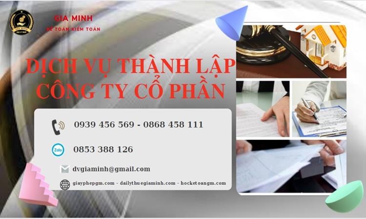 Dịch vụ thành lập công ty cổ phần Quận 1