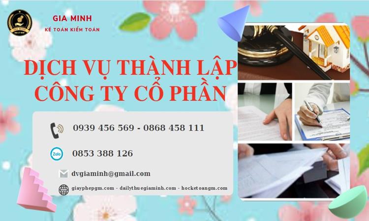 Dịch vụ thành lập công ty cổ phần Quận Bình Tân