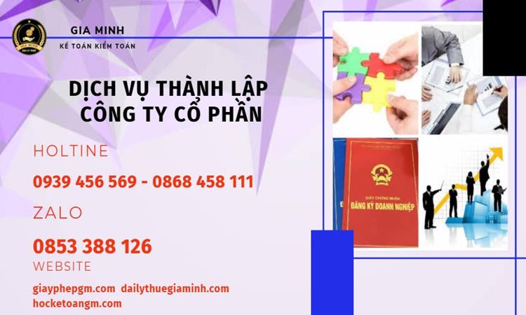 Dịch vụ thành lập công ty cổ phần tphcm