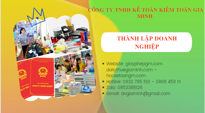 Dịch vụ thành lập doanh nghiệp trọn gói tại tphcm